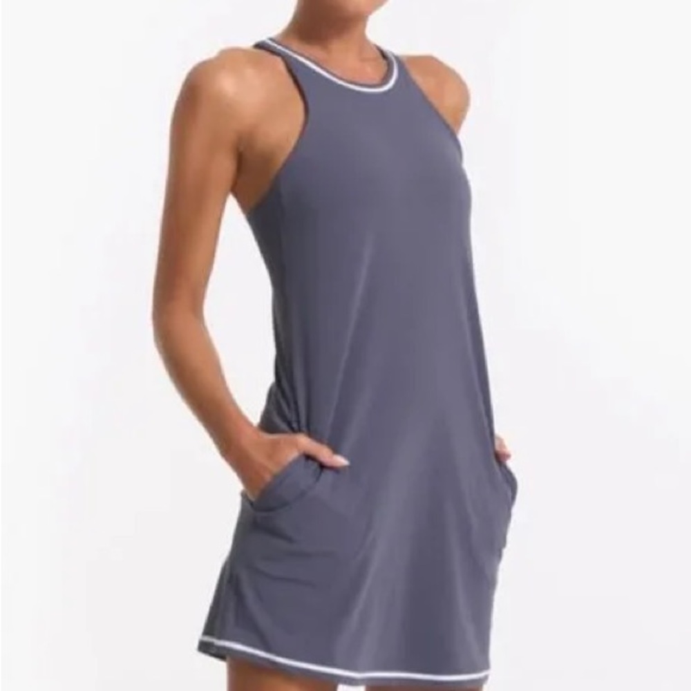 Vuori Volley Dress in color Grayish blueish size Medium

Never worn. No tags.